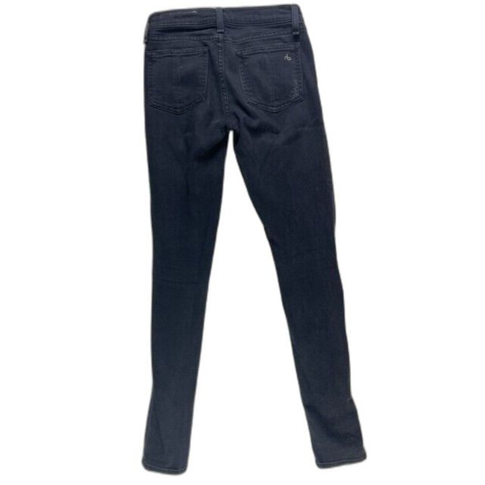 Rag & Bone Size 24 Womens Jeans Soft Rock With Holes Skinny Black Distress